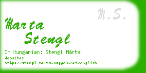 marta stengl business card